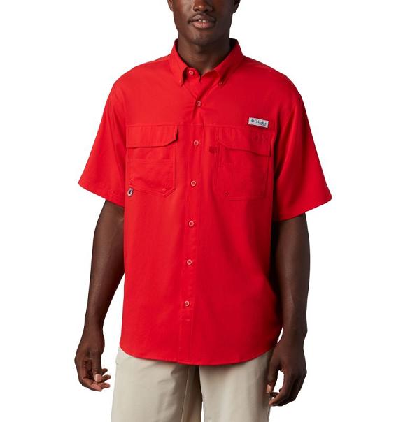 Columbia PFG Blood and Guts III Shirts Red For Men's NZ91835 New Zealand